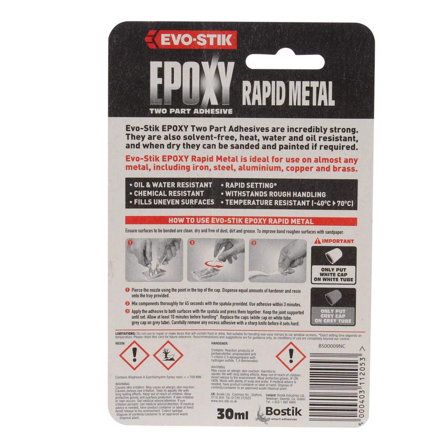 Evo-Stick Two Part Epoxy Adhesive For Metal (15 ml each)