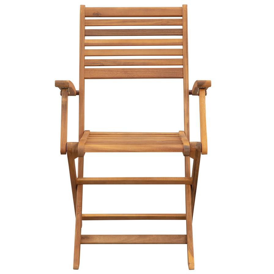 Kingston Acacia Wood Folding Chair W/Armrests Generic (61.5 x 56 x 90 cm, 2 Pc.)
