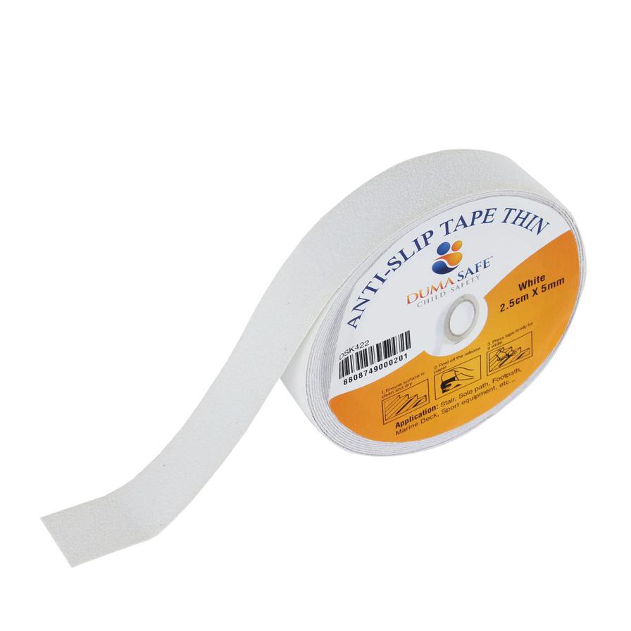 Duma Safe Anti-Slip Thin Tape (White, 2.5 cm x 5 m)