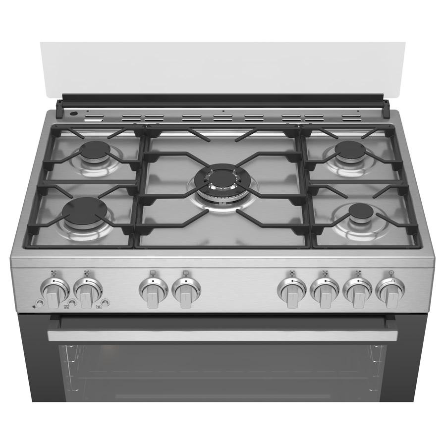 Beko Freestanding 5-Burner Gas Cooker, GGR 15125 FX NS (90 x 90 x 60 cm)