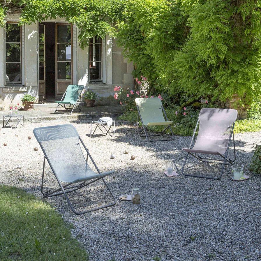 Maxi Transat Steel Deck Chair Lafuma Mobilier (94 x 62 x 83 cm, Titane & Siegle)