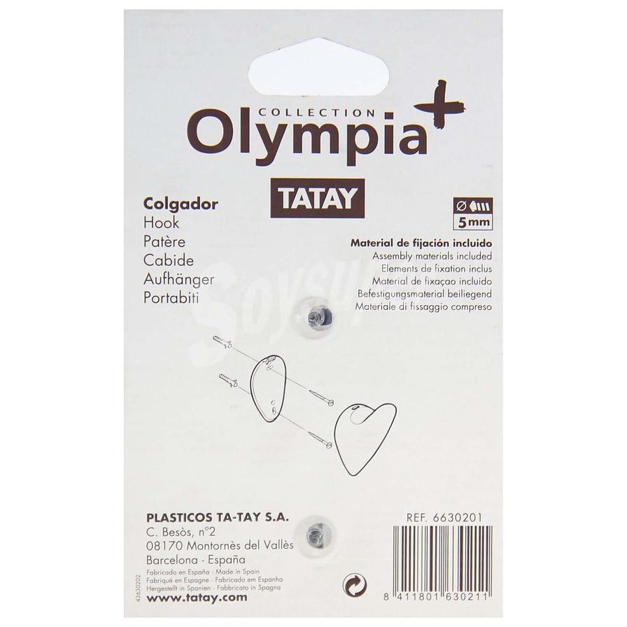 Tatay Olympia Hook (5.5 x 6.3 x 10.5 cm)