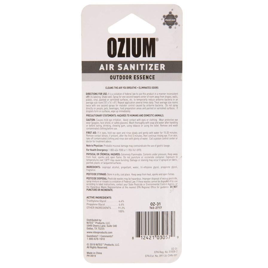 Ozium Air Sanitizer (23.6 ml, Outdoor Essence)