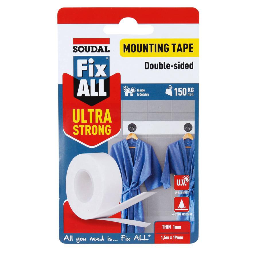 Soudal Fix All Transparent Mounting Tape Ultra