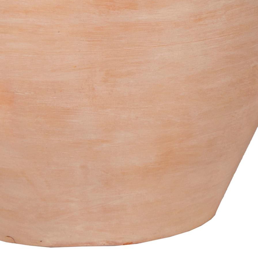 Glazed Terracotta Whitewash Belly Rim Plant Pot Generic (39 x 39 x 29 cm, Large)