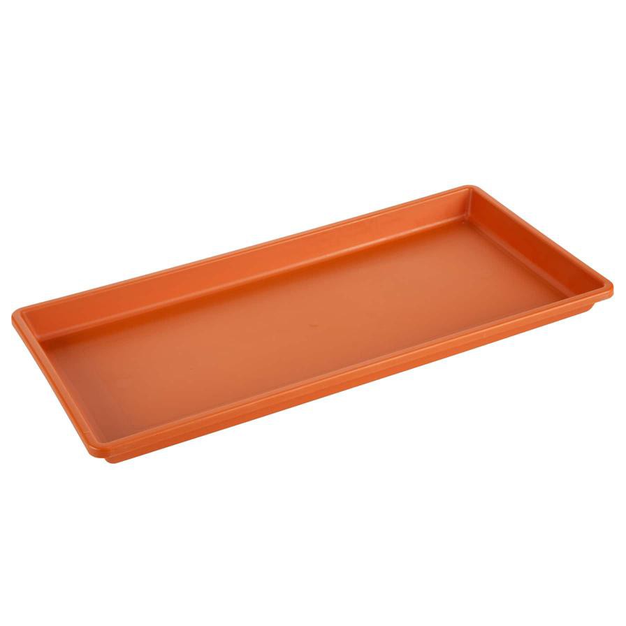 Plastic Rectangle Plant Pot W/Tray (66 x 38 x 34 cm)