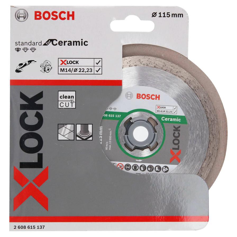 Bosch X-Lock Standard Diamond Cutting Disc for Ceramics (11.5 cm)