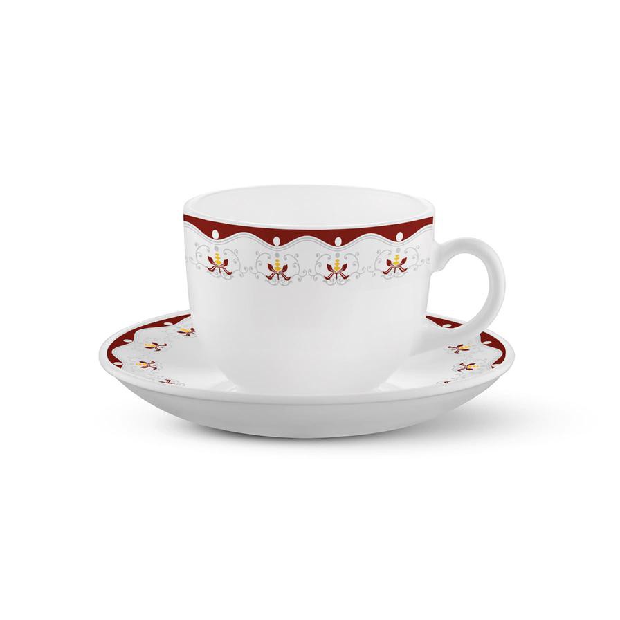 Larah Plano Royal Cup & Saucer Set (12 Pc.)