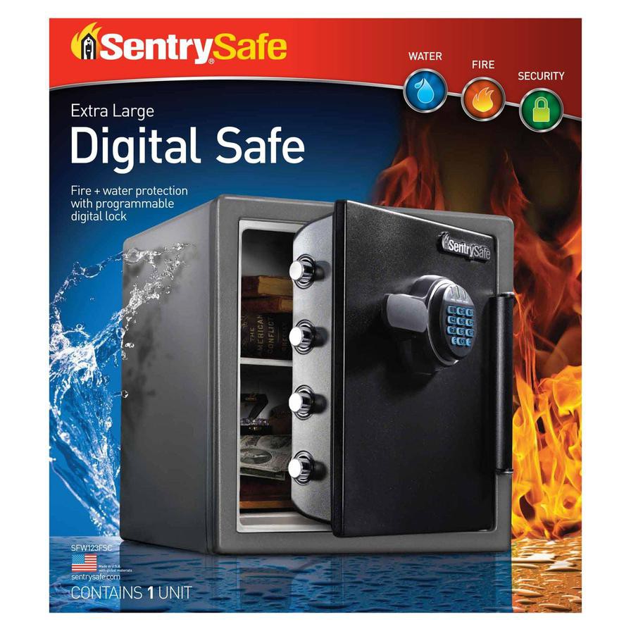 Sentry SFW123FSC Digital Fire Safe  (45.2 X 41.4 X 49.02 cm, Black)