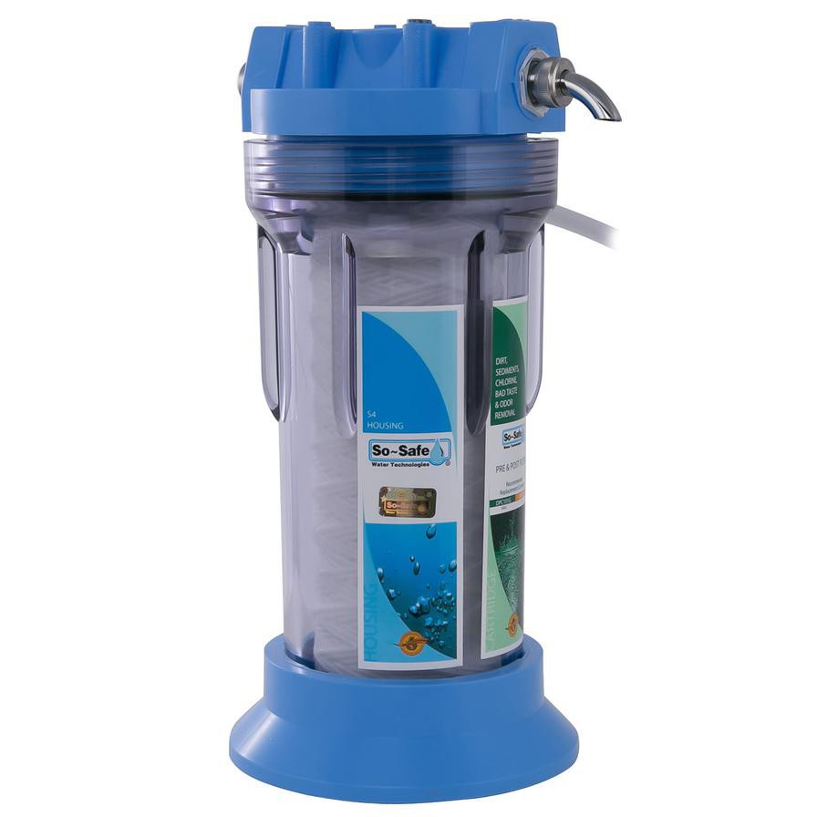 So Safe Counter Top Regular Water Purifier (Blue/Clear)