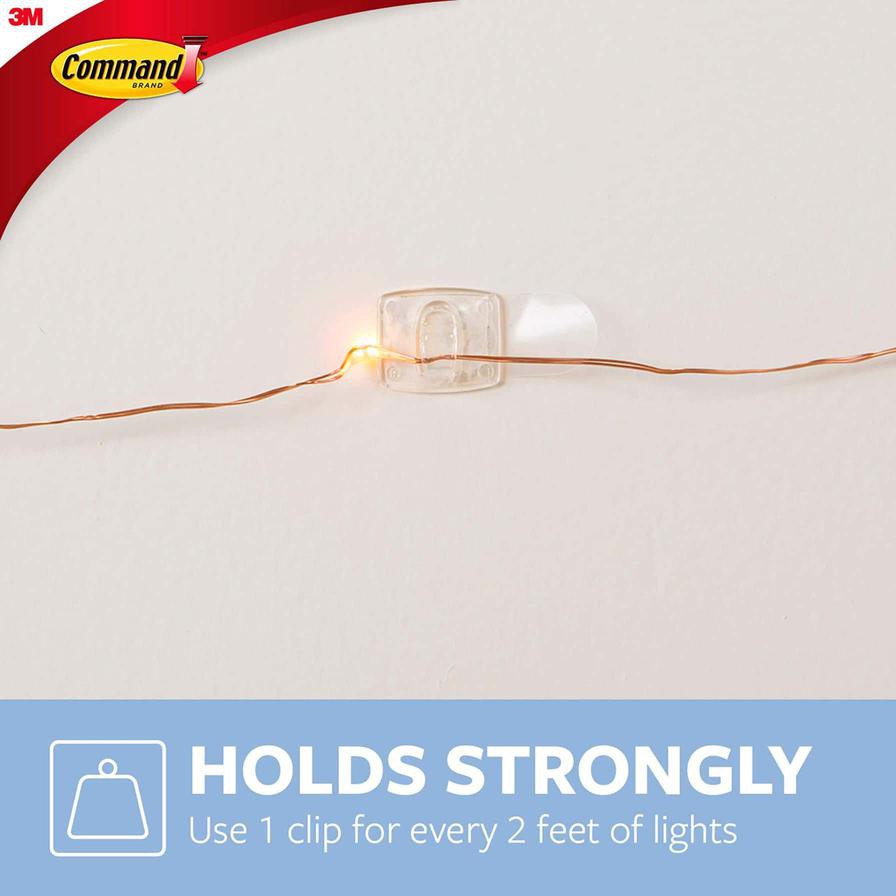 3M Command Large Clear Decorating Clips W/ Strips Holiday Pack