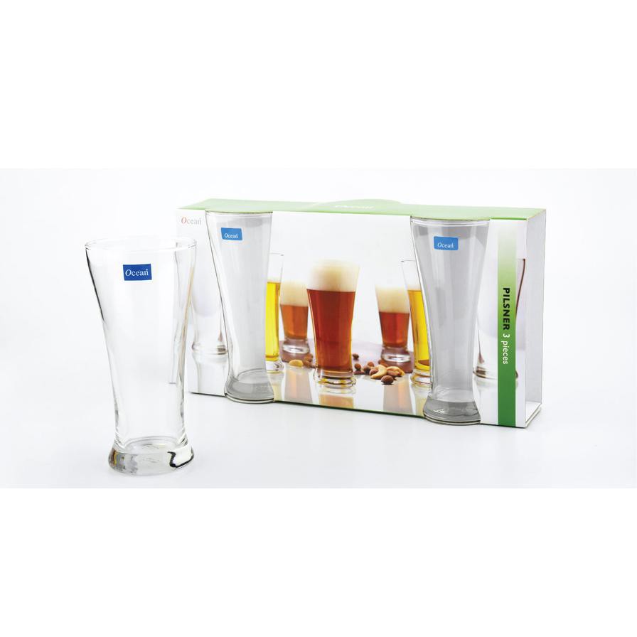 Ocean Pilsner Glass Set (400 ml, 3 pcs)