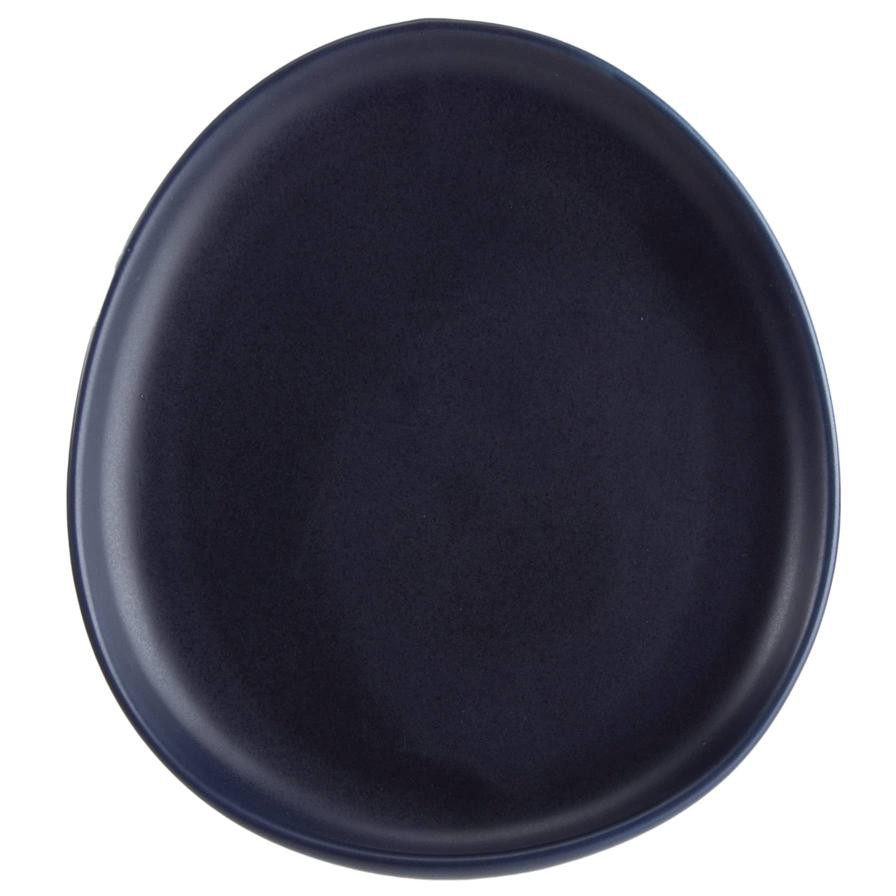 Shallow Dessert Plate, CHP-367-BLU (21 x 17 x 7 cm)