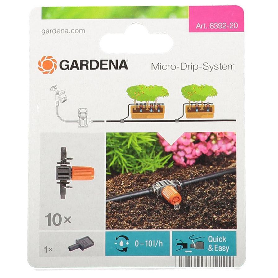 Gardena Adjustable Inline Drip Heads (Set of 10)