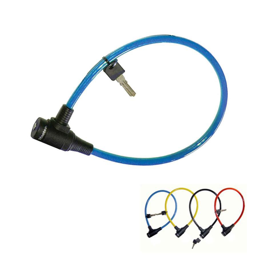 Master Lock Steel Bike Cable Lock W/Keys (65 x 0.8 cm, Assorted Color)