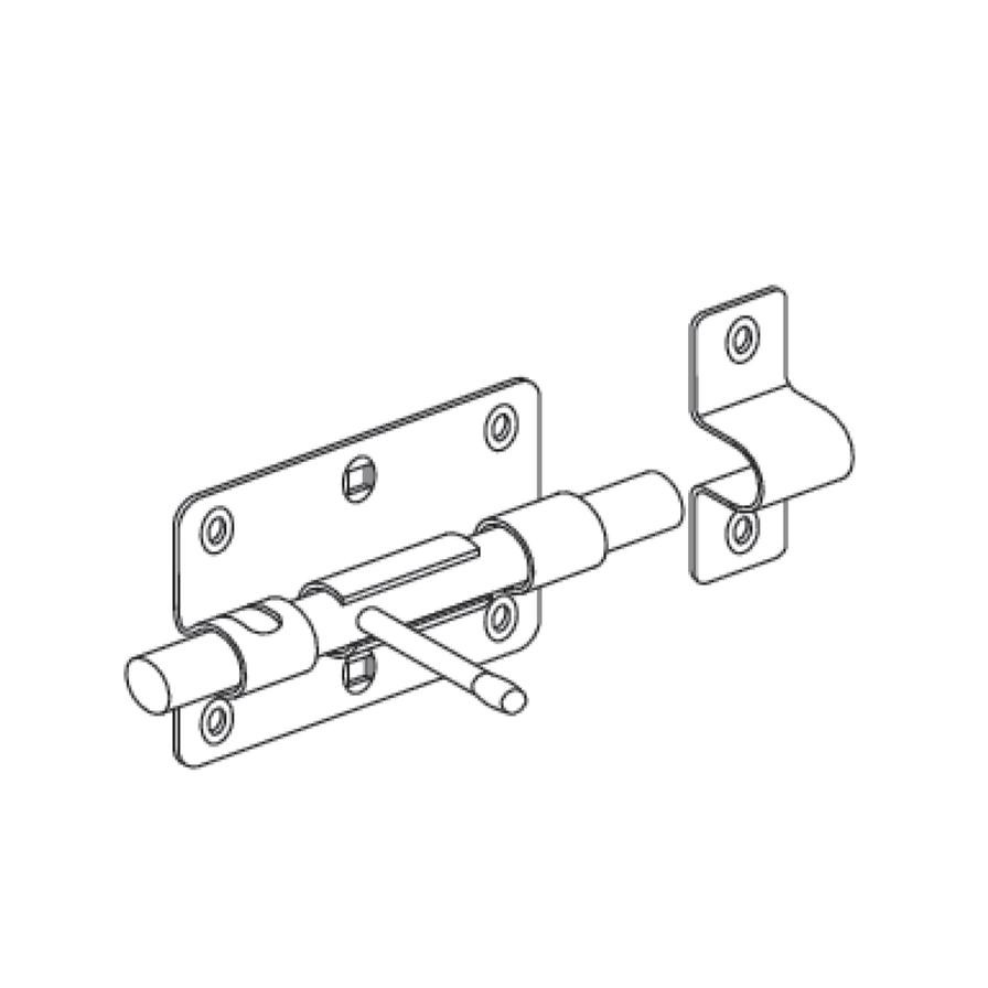 Suki Steel Tower Bolt Latch (10 x 7 cm)