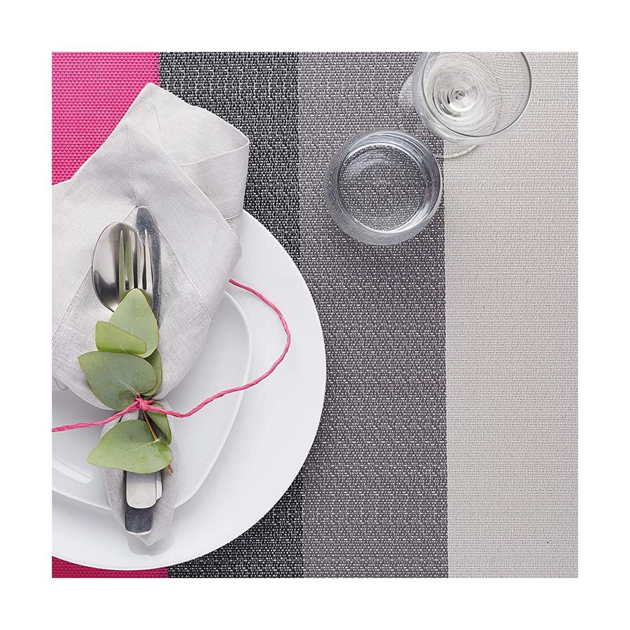 KitchenCraft Woven Stripes Placemat (30 x 45 cm, Gray)