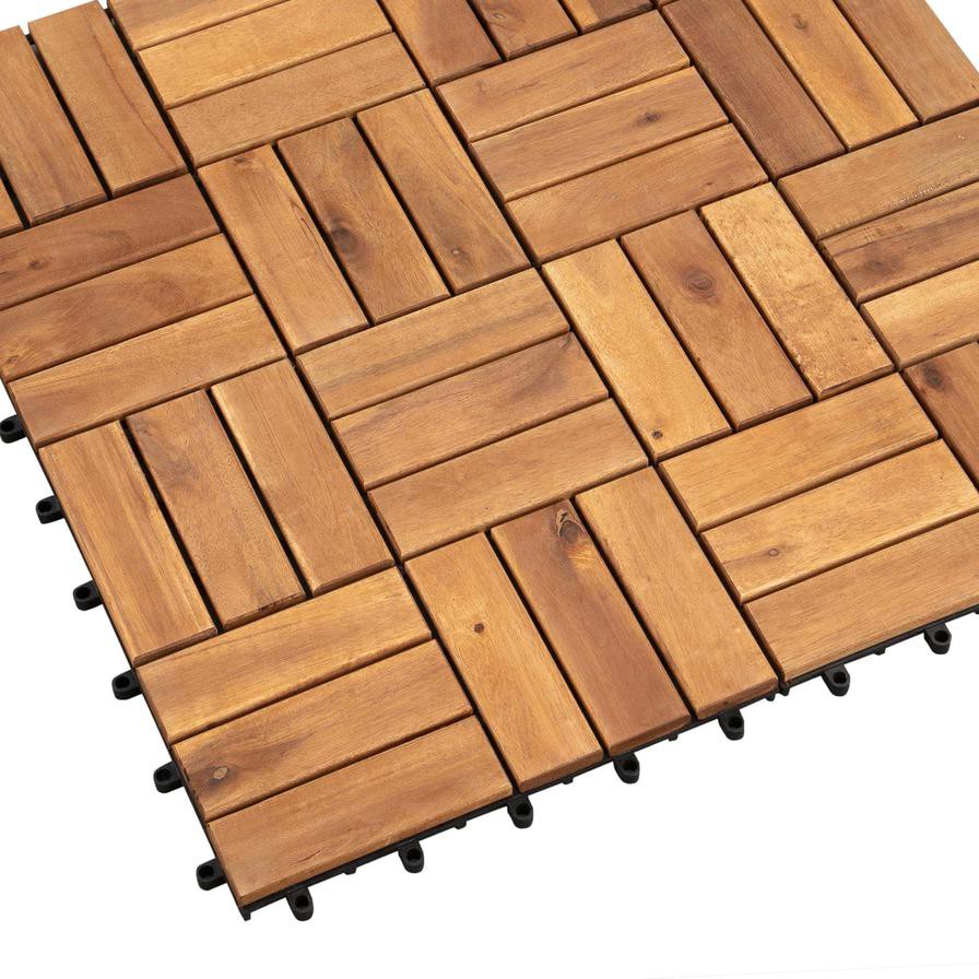 Acacia Floor 12-Slats Deck Tile