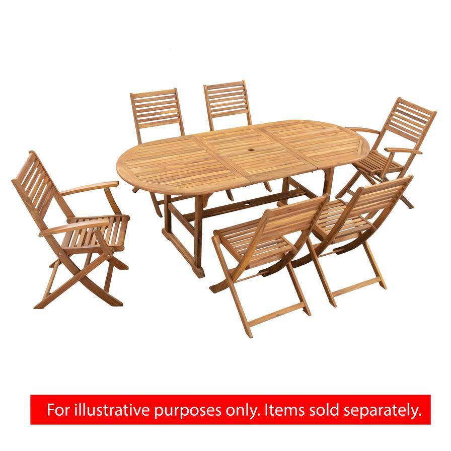 Kingston Acacia Wood Extendable Dining Table Generic (200 x 90 x 75 cm)