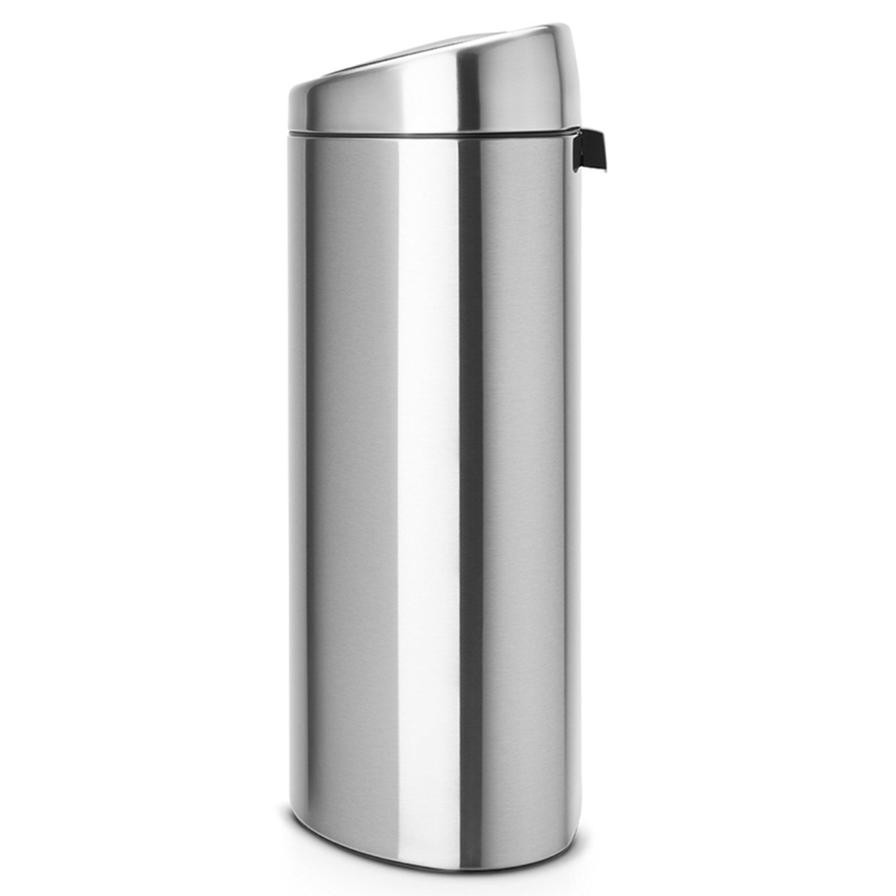 Brabantia Steel Soft Touch Waste Bin (40 L, Silver)