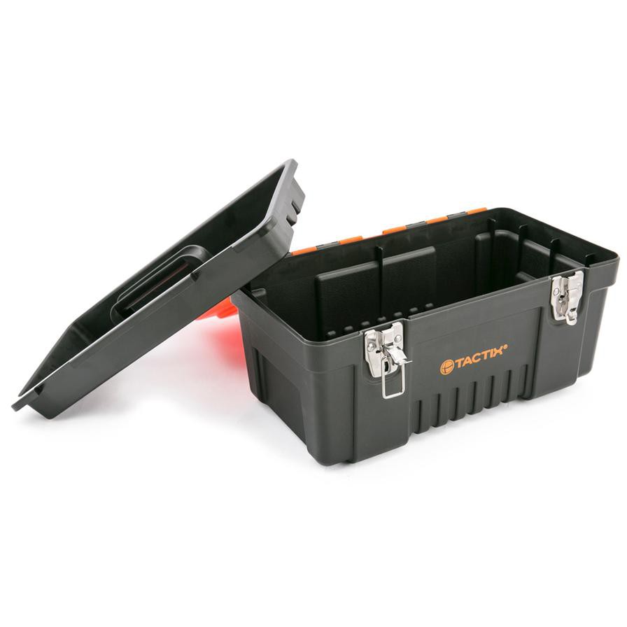 Tactix Tool Box (23 x 40 x 21 cm, Black & Orange)