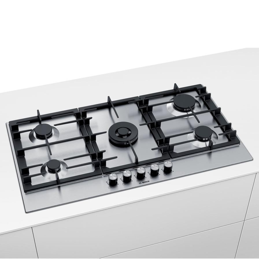 Bosch Serie | 6 5 Burner Gas Hob, PCQ9B5O90M (4.5 x 91.5 x 52 cm)