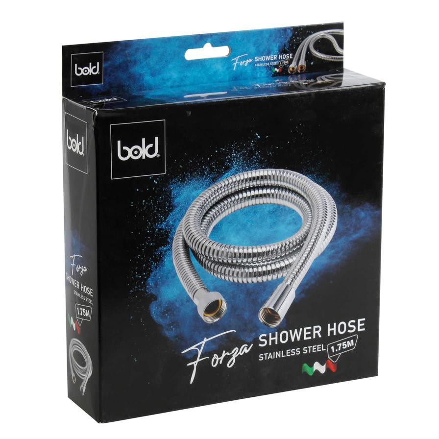 Bold Forza Stainless Steel Shower Hose (175 cm, Stainless Steel)