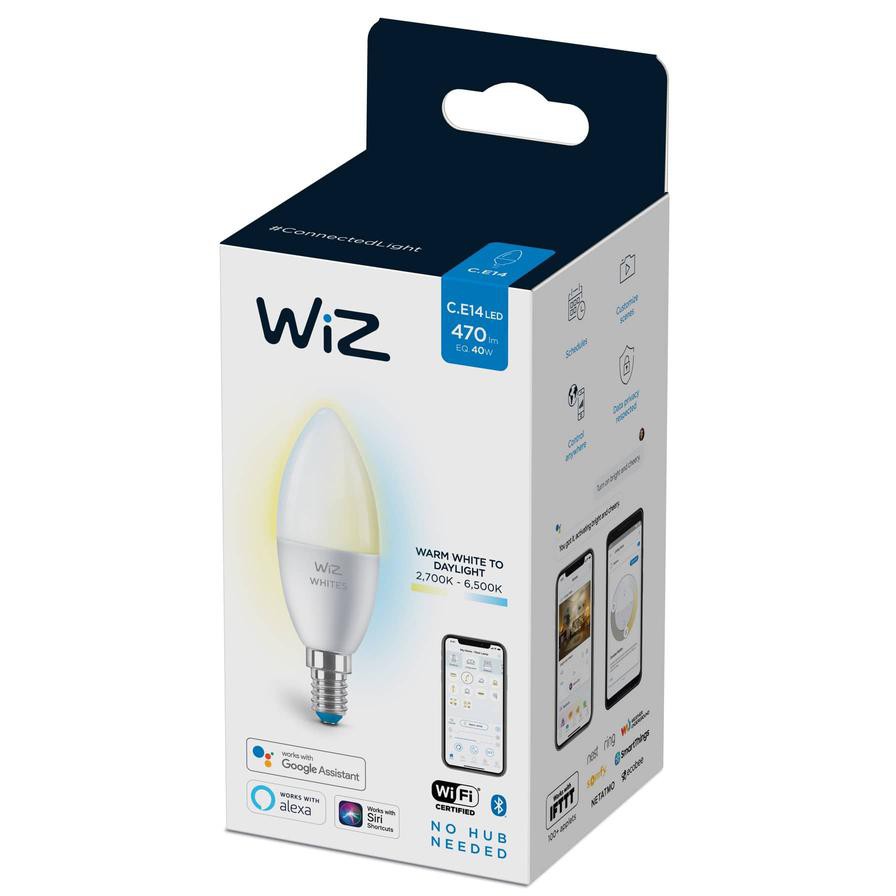 Wiz Wi-Fi C37 E14 LED Candle Bulb (White, 3 Pc. Bundle)