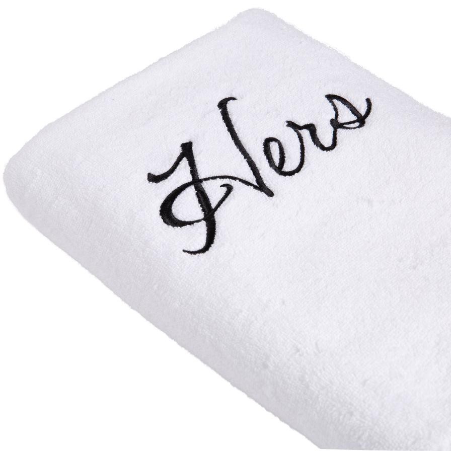 منشفة حمام هيرز (70 × 140 سم، أبيض)
