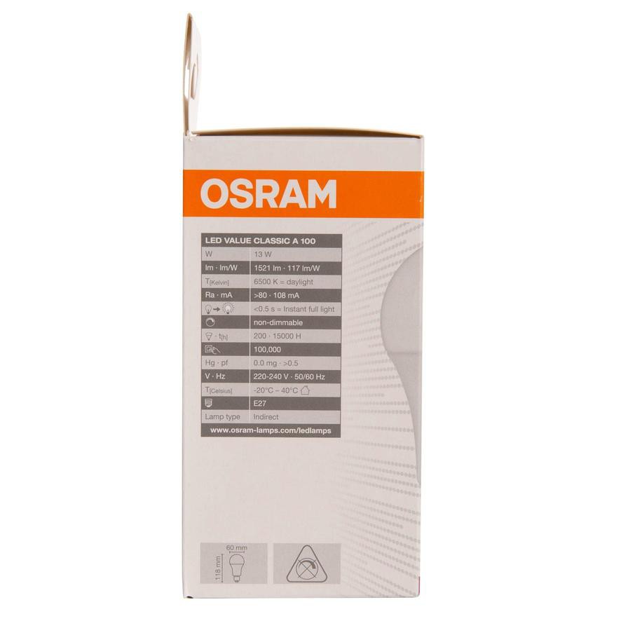 Osram LED Value Bulb Set (E 27, 13 W, 3 Pc.)