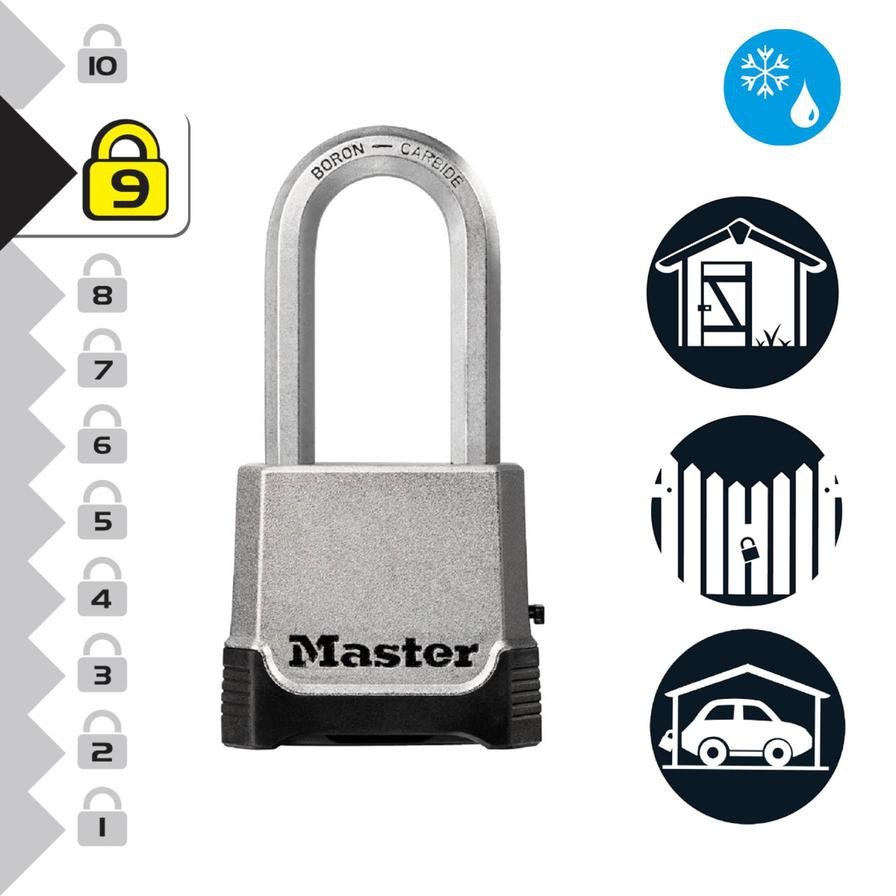 Master Lock Zinc Heavy Duty Padlock (11 x 5.6 x 2.8 cm)