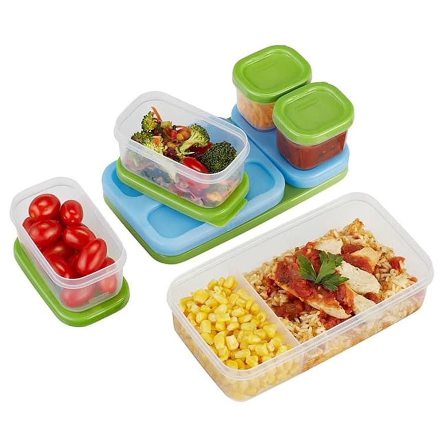 Rubbermaid Lunch Box Sandwich Kit (Pack of 7, Green)