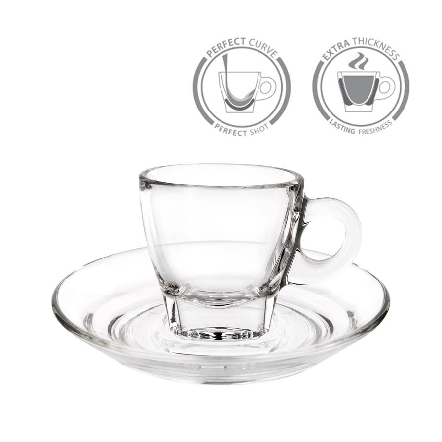 Ocean Caffe Espresso Cup & Saucer Set (6 Pc.)