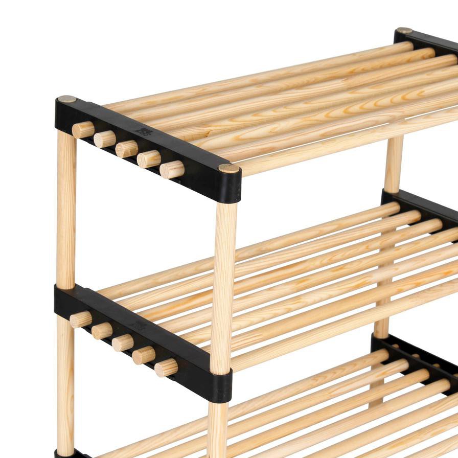 Seowood Bamboo Multi Purpose 3-Tier Modular Shelf (28 x 56 x 52 cm)