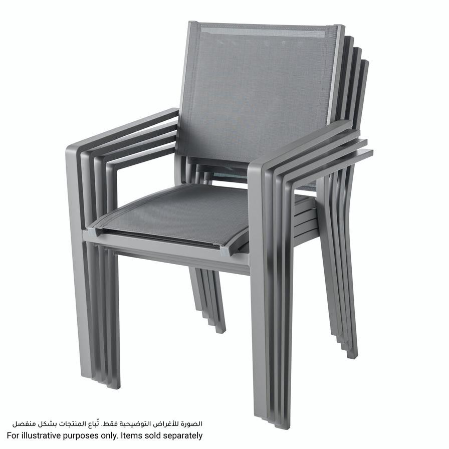 Batz Aluminum & Polyester Stackable Armchair GoodHome (560 x 600 x 860 mm)