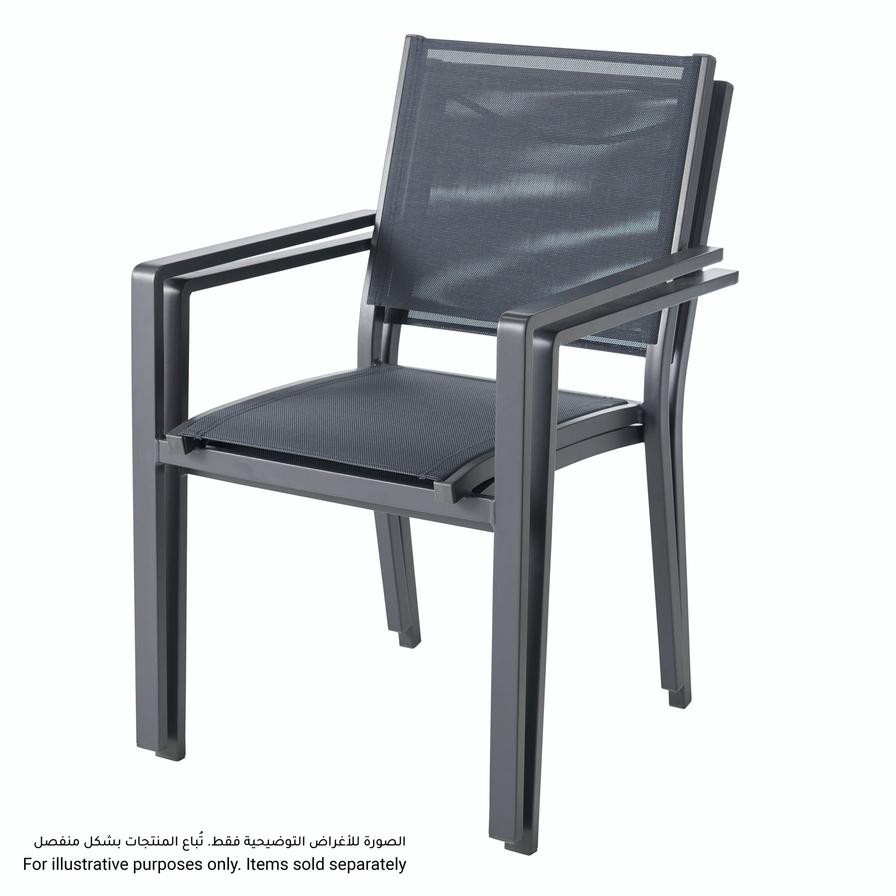 Batz Aluminum & Polyester Stackable Armchair GoodHome (560 x 600 x 860 mm)