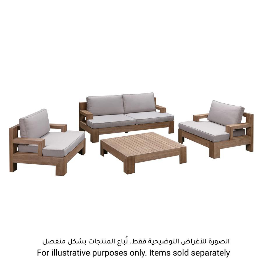 Joshua 2-Seater Acacia Wood Sofa W/Cushion Generic (175 x 80 x 64 cm)