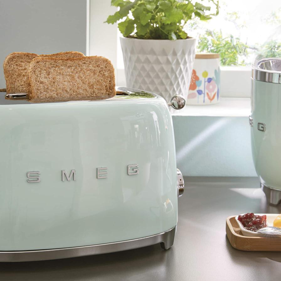 SMEG 50s Retro Style 2-Slice Toaster, TSF01PGUK (950 W)