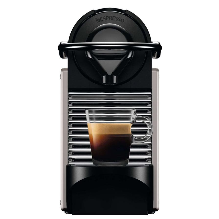 Nespresso Pixie C61 Titan Coffee Machine + Aeroccino Milk Frother Package (700 ml, 1260 W)