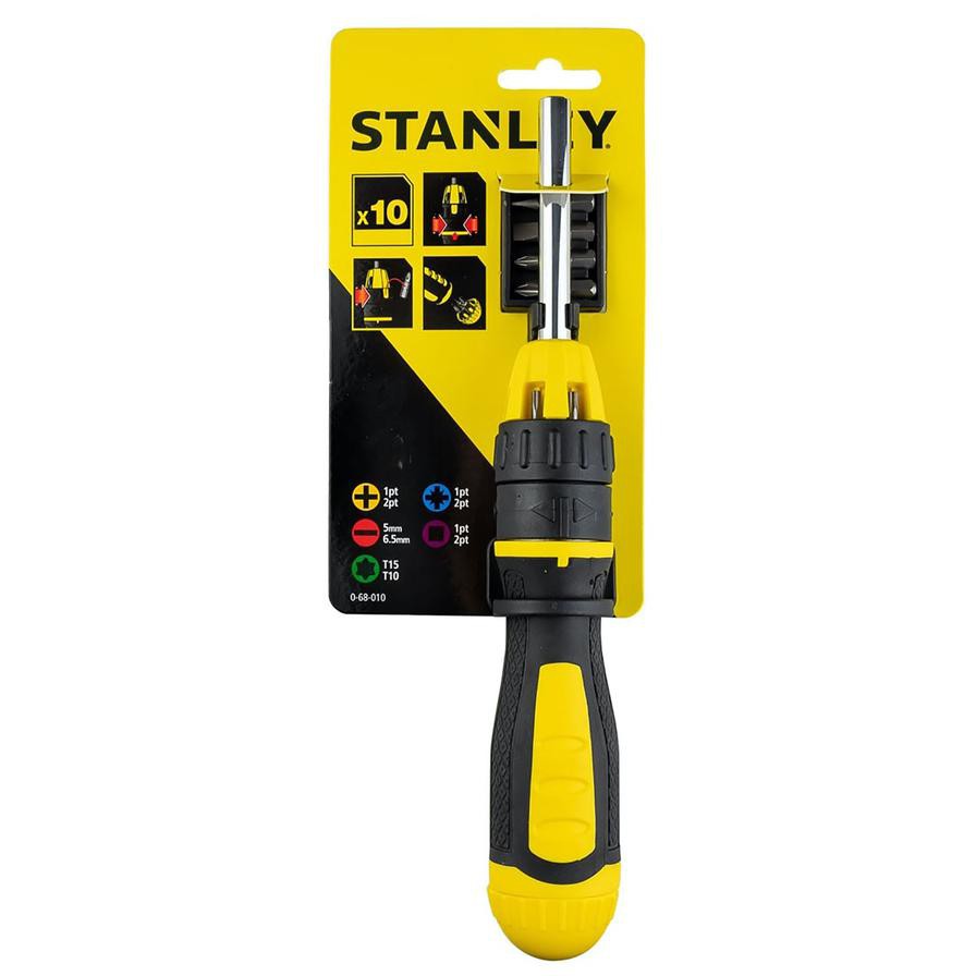 Stanley Multibit Ratchet Screwdriver Set W/ 10 Bits