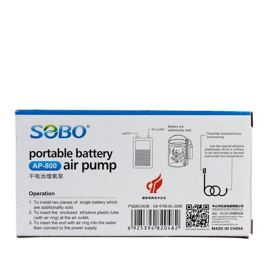Sobo Portable Battery Air Pump, AP 800