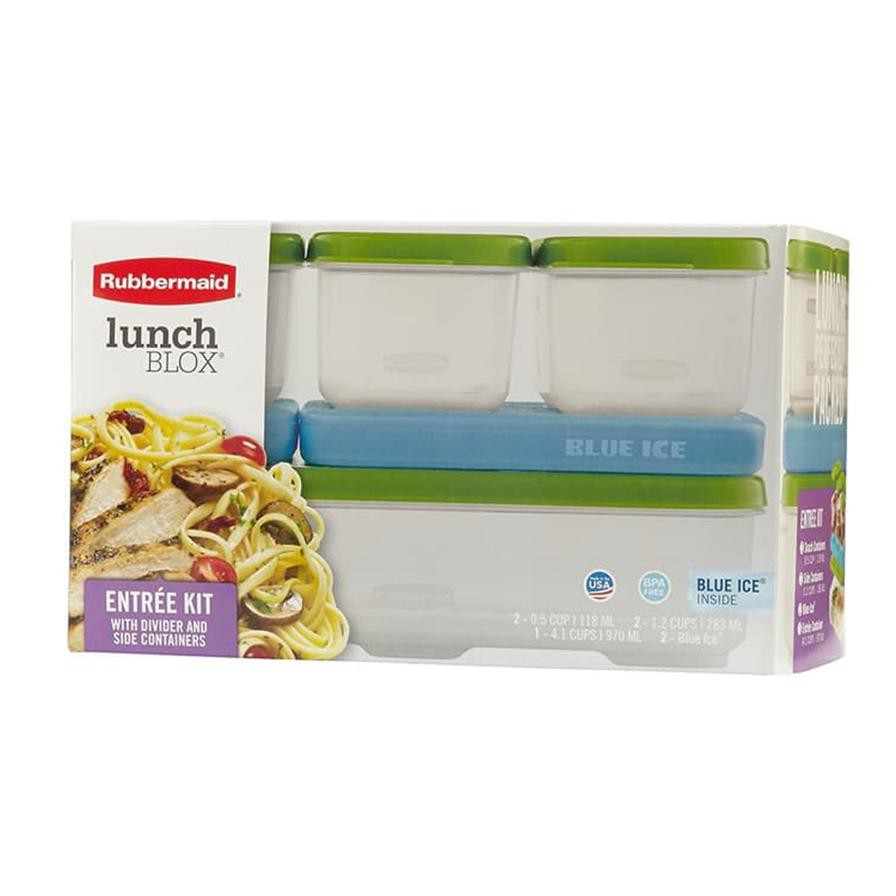 Rubbermaid Lunch Box Sandwich Kit (Pack of 7, Green)