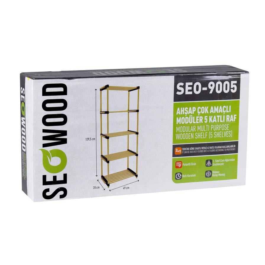 Seowood Bamboo Multi Purpose 5-Tier Modular Rack (28 x 49 x 129.5 cm)