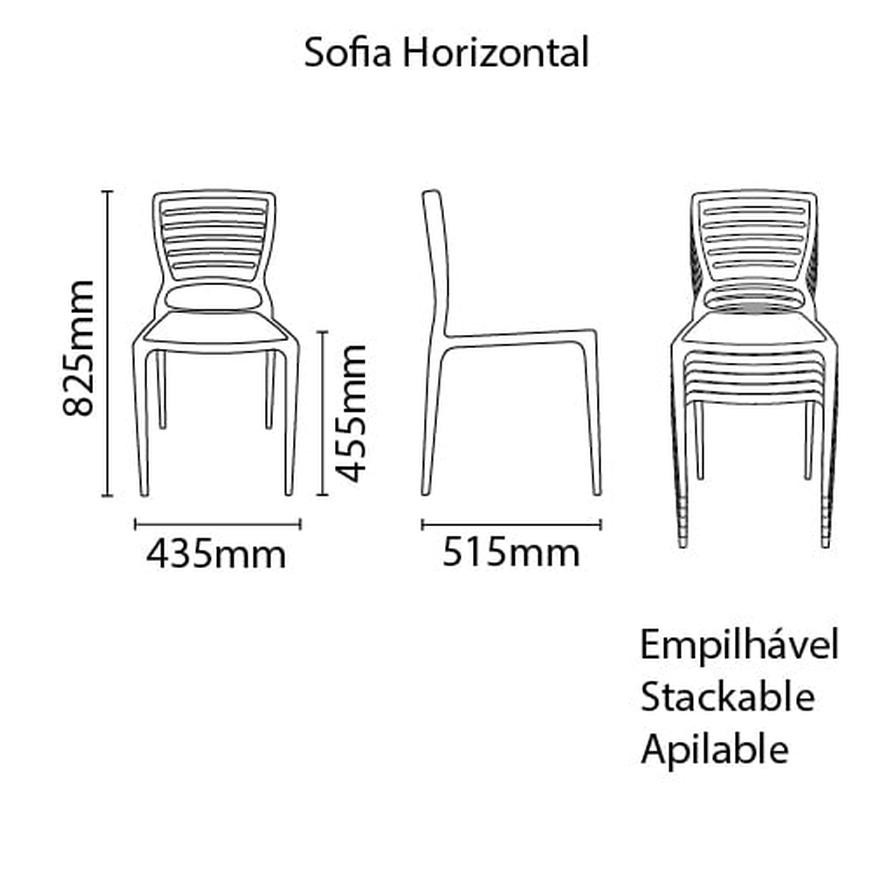 Tramontina Sofia Horizontal Hollow Back Chair