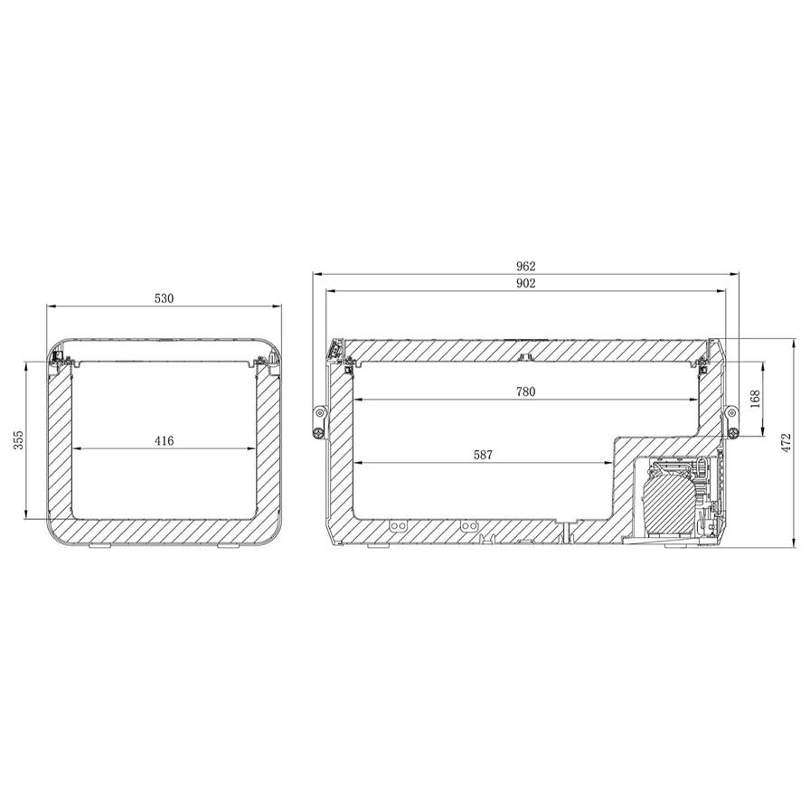 صندوق تبريد وفريزر محمول بضاغط دوميتك CFX3100 (88 لتر)