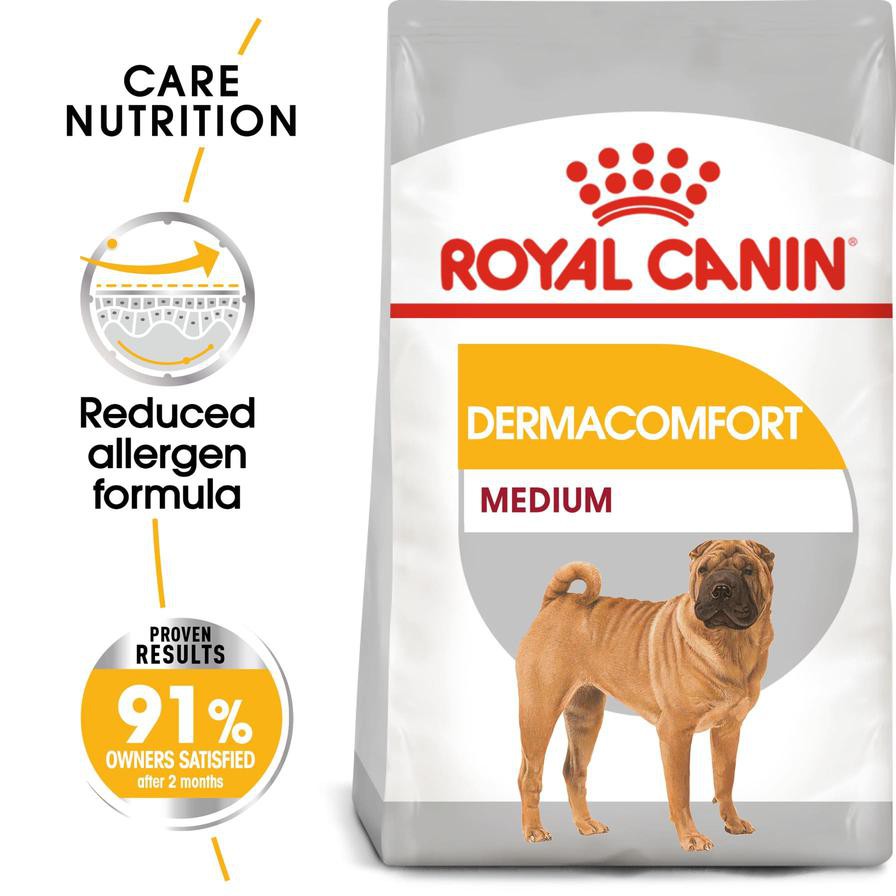 Royal Canin Canine Care Nutrition Dermacomfort Dry Dog Food (Medium Adult Dogs, 3 kg)