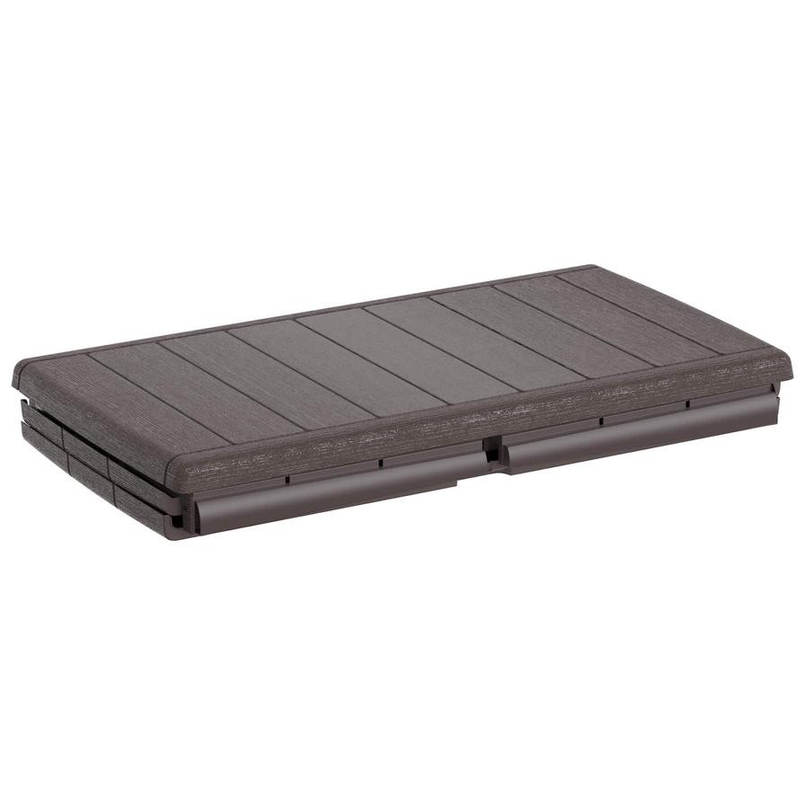 Cosmoplast Cedargrain Plastic Deck Storage Box (416 L, 129.5 x 70 x 62.5 cm)