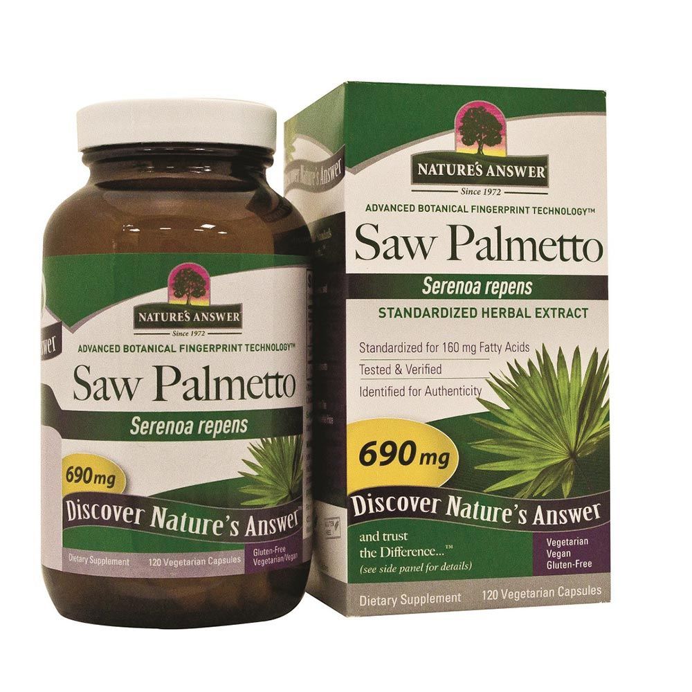 Nature's Answer Saw Palmetto 690 مجم كبسولات نباتية 120 كبسولة