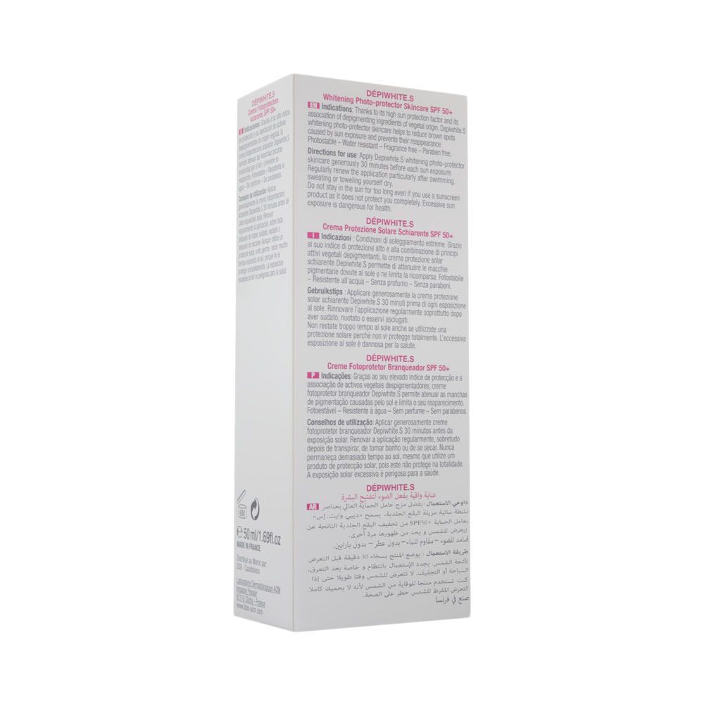 ACM Depiwhite S SPF50+ Whitening Photo-Protector Skin Care Cream 50 mL