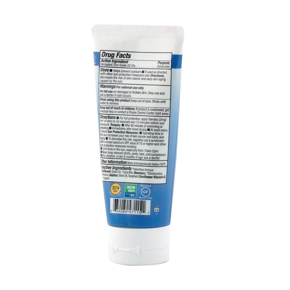 Badger Sport Clear Zinc Sunscreen Cream Unscented SPF35 87 mL